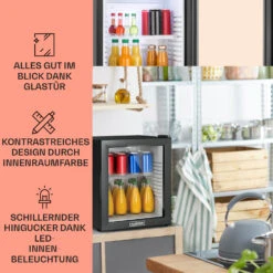 MKS-13 Minibar Mini-Kühlschrank 3 Temperaturen 30L 23 DB Glastür -Bestes Haushaltsgeräte Geschäft 10005440 DE 0003 usp