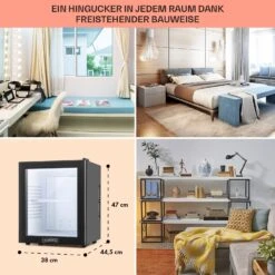 MKS-13 Minibar Mini-Kühlschrank 3 Temperaturen 30L 23 DB Glastür -Bestes Haushaltsgeräte Geschäft 10005440 DE 0006 usp