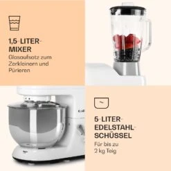 Lucia Küchenmaschine 3-in-1 2000 W / 2,7 PS 5 Ltr Edelstahl BPA-frei -Bestes Haushaltsgeräte Geschäft 10008236 de 0006 logo
