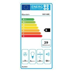 TR60WS Dunstabzugshaube 2x Fettfilter Edelstahl 60 Cm 340 M³/h -Bestes Haushaltsgeräte Geschäft 10011485 energy label