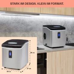 Mr. Black-Frost Eismaschine 150W Edelstahl Schwarz 15kg 12 Mr. Black-Frost Eismaschine 150W Edelstahl Schwarz 15kg -Bestes Haushaltsgeräte Geschäft 10020109 de 0006 usp