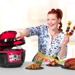 VitAir Turbo Heißluftfritteuse Rot-schwarz 1400W Grillen Backen 9l -Bestes Haushaltsgeräte Geschäft 10028289 yy 0003 titel enie klarstein vitair heissluft frieteuse