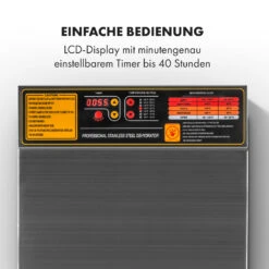 Fruit Jerky Steel 10 Dörrautomat 10 Etagen 1000 W Fläche: 1,5 M² Timer -Bestes Haushaltsgeräte Geschäft 10028437 de 0003 logo