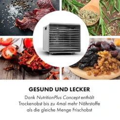 Fruit Jerky Steel 10 Dörrautomat 10 Etagen 1000 W Fläche: 1,5 M² Timer -Bestes Haushaltsgeräte Geschäft 10028437 de 0005 logo