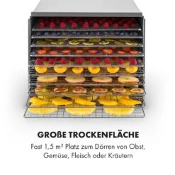 Fruit Jerky Steel 10 Dörrautomat 10 Etagen 1000 W Fläche: 1,5 M² Timer -Bestes Haushaltsgeräte Geschäft 10028437 de 0006 logo