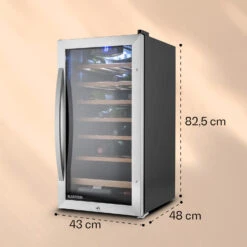 Vinamour 26 Uno Weinkühlschrank 26 Flaschen 88 Liter Edelstahl LED 12 Vinamour 26 Uno Weinkühlschrank 26 Flaschen 88 Liter Edelstahl LED -Bestes Haushaltsgeräte Geschäft 10028491 yy 0006 dimensions