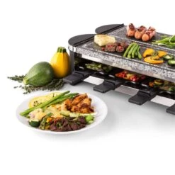 Tenderloin 100 Raclette-Grill 1200 W (2x600W) 8 Personen 2x Naturstein -Bestes Haushaltsgeräte Geschäft 10028579 yy 0006 logo 06 Klarstein Tenderloin Raclette Grill