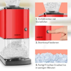 Icebreaker Ice Crusher 15kg/h 3,5 Liter Eisbehälter Edelstahl Rot 10 Icebreaker Ice Crusher 15kg/h 3,5 Liter Eisbehälter Edelstahl Rot -Bestes Haushaltsgeräte Geschäft 10028938 de 0004 usp