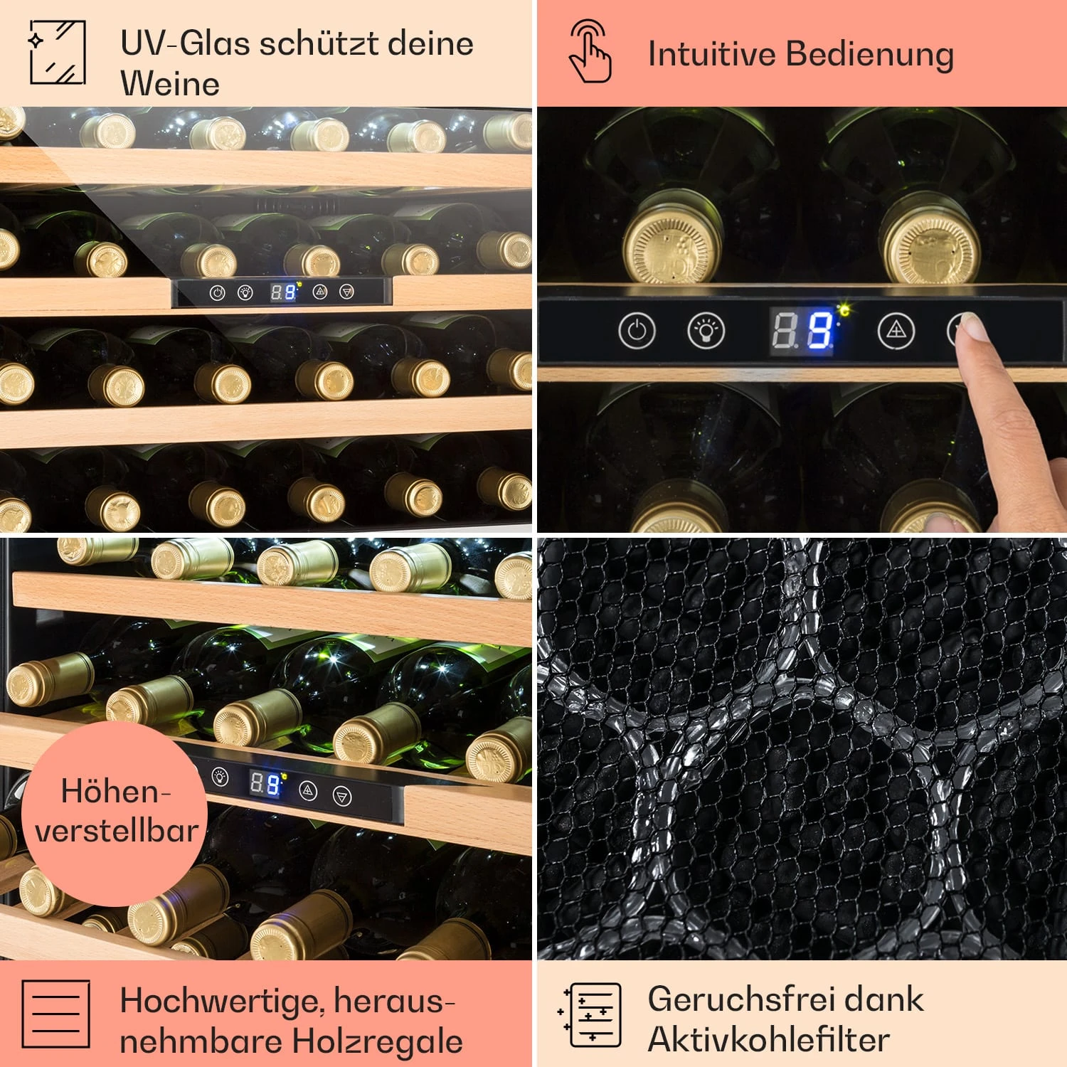 Vinsider 24 Built-In Uno Einbau-Weinkühlschrank 24 Flaschen 57 Liter 5 Vinsider 24 Built-In Uno Einbau-Weinkühlschrank 24 Flaschen 57 Liter – Bild 5