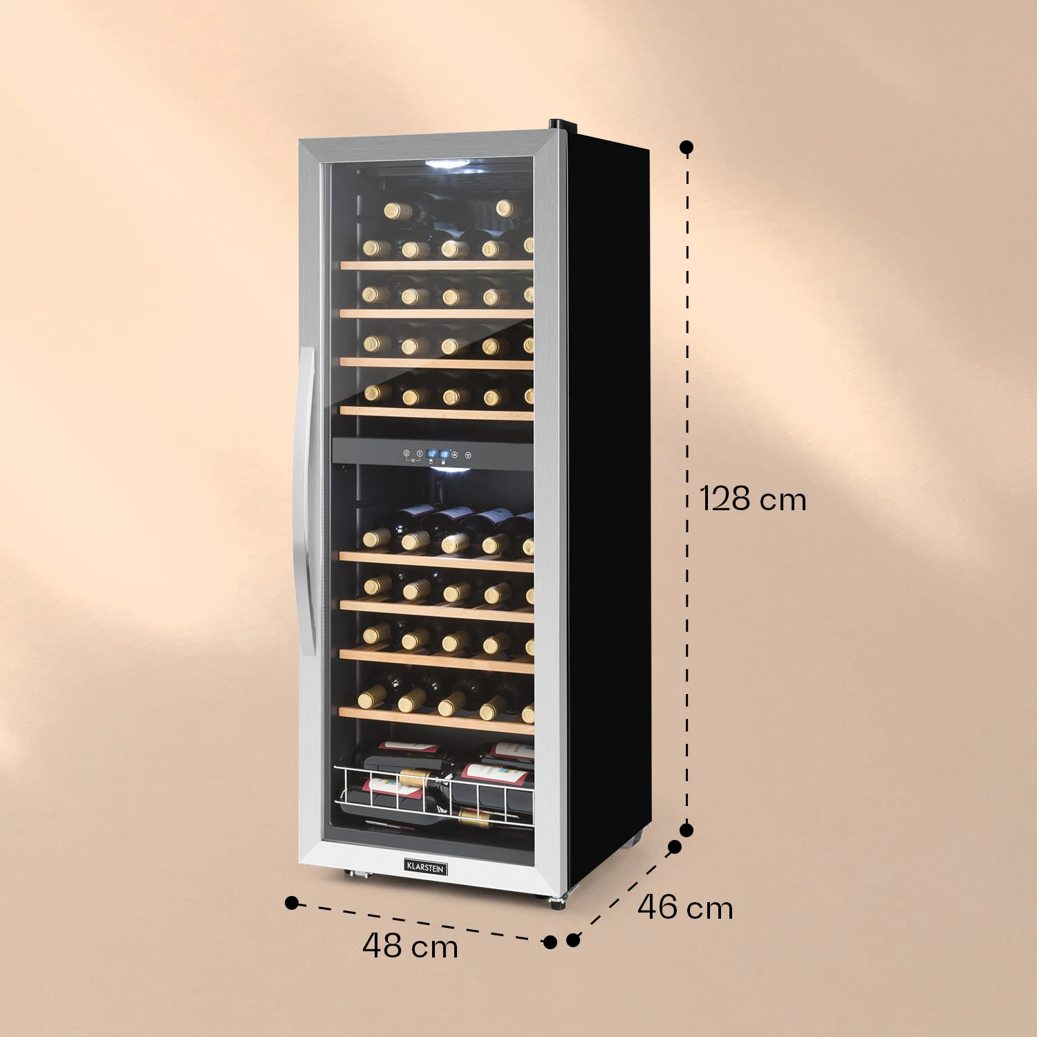 Vinamour 54 Duo Weinkühlschrank 2 Zonen 148 Ltr 54 Fl Touch-Display 6 Vinamour 54 Duo Weinkühlschrank 2 Zonen 148 Ltr 54 Fl Touch-Display – Bild 6