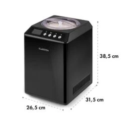 Vanilly Sky Family Eiscremebereiter Frozen Yoghurt 250W 2,5l Schwarz -Bestes Haushaltsgeräte Geschäft 10031848 yy 0008 logo Klarstein Vanilly Sky Family Eiscremebereiter schwarz