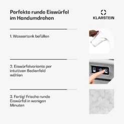 Metropolitan Eiswürfelmaschine 12kg/24h Digitales Display -Bestes Haushaltsgeräte Geschäft 10031881 de 0004 usp