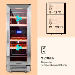 Vinovilla 17 Built-In Duo Weinkühlschrank 2 Zonen 53l 17 Fl. Glastür -Bestes Haushaltsgeräte Geschäft 10032030 de 0004 logo