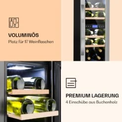 Vinovilla 17 Built-In Duo Weinkühlschrank 2 Zonen 53l 17 Fl. Glastür -Bestes Haushaltsgeräte Geschäft 10032030 de 0006 logo
