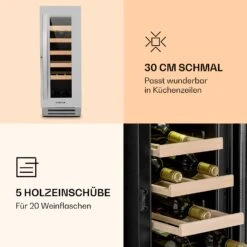 Vinovilla Smart Weinkühlschrank 50l / 20 Flaschen Glastür Edelstahl -Bestes Haushaltsgeräte Geschäft 10032037 de 0004 logo