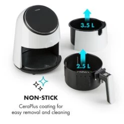 AirVital Heißluftfritteuse 1300W 2,5l CeraPlus-Antihaft Touch Weiß 14 AirVital Heißluftfritteuse 1300W 2,5l CeraPlus-Antihaft Touch Weiß -Bestes Haushaltsgeräte Geschäft 10032331 yy 0006 logo Klarstein AirVital Heissluftfritteuse 1300W weiss