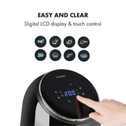 AirVital Heißluftfritteuse 1300W 2,5l CeraPlus-Antihaft Touch Schwarz -Bestes Haushaltsgeräte Geschäft 10032332 yy 0005 logo Klarstein AirVital Heissluftfritteuse 1300W schwarz