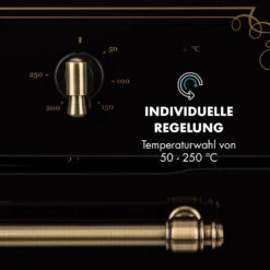 Victoria Einbaubackofen Retro-Design 9 Funktionen 50-250°C Schwarz -Bestes Haushaltsgeräte Geschäft 10032460 de 0005 logo