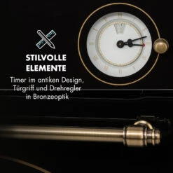 Victoria Einbaubackofen Retro-Design 9 Funktionen 50-250°C Schwarz -Bestes Haushaltsgeräte Geschäft 10032460 de 0006 logo