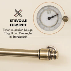 Victoria Einbaubackofen Retro-Design 9 Funktionen 50-250°C Elfenbein -Bestes Haushaltsgeräte Geschäft 10032485 de 0006 logo