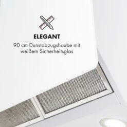 Annabelle 90 Dunstabzugshaube Glas 595 M³/h Touch-Armatur Weiß -Bestes Haushaltsgeräte Geschäft 10032685 de 0008 logo