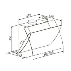 Annabelle 90 Dunstabzugshaube Glas 595 M³/h Touch-Armatur Weiß -Bestes Haushaltsgeräte Geschäft 10032685 yy 0009 logo