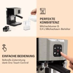 BellaVita Kaffeemaschine 3-in-1 1450 W 20 Bar Milchschäumer -Bestes Haushaltsgeräte Geschäft 10032806 de 0003 logo