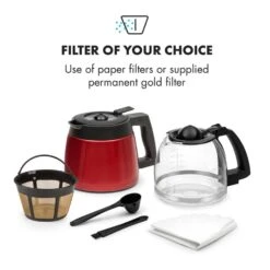 Aromatica II Duo Kaffeemaschine, Integriertes Mahlwerk, 1,25 L, Rot 14 Aromatica II Duo Kaffeemaschine, Integriertes Mahlwerk, 1,25 L, Rot -Bestes Haushaltsgeräte Geschäft 10032866 yy 0004 logo Klarstein Aromatica II Duo Kaffeemaschine rot