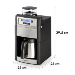 Aromatica II Thermo Kaffeemaschine, Mahlwerk, 1,25 L, Silber -Bestes Haushaltsgeräte Geschäft 10032875 yy 0011 logo Klarstein Aromatica II Thermo Kaffeemaschine silber