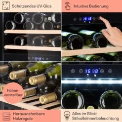 Barossa 40 Duo Weinkühlschrank 2 Zonen 41 Flaschen Glastür Touch LED 11 Barossa 40 Duo Weinkühlschrank 2 Zonen 41 Flaschen Glastür Touch LED -Bestes Haushaltsgeräte Geschäft 10032924 de 0005 usp