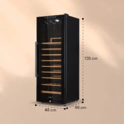 Barossa 54 Uno Weinkühlschrank 155 L 54 Flaschen Glastür Touch LED -Bestes Haushaltsgeräte Geschäft 10032925 yy 0011 dimensions