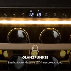 Barossa 77 Duo Weinkühlschrank 2 Zonen 191 L 77 Fl. Touch LED Schwarz -Bestes Haushaltsgeräte Geschäft 10032963 de 0008 logo