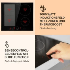 Delicatessa 60 Hybrid Einbaukochfeld Induktion 4 Zonen 7000W Glas -Bestes Haushaltsgeräte Geschäft 10033022 de 0003 logo
