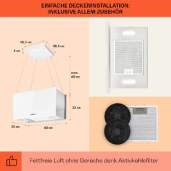 Kronleuchter L Inselabzugshaube 60cm Abluft: 590m³/h LED Touch Glas Weiß 13 Kronleuchter L Inselabzugshaube 60cm Abluft: 590m³/h LED Touch Glas Weiß -Bestes Haushaltsgeräte Geschäft 10033107 de 0005 usp