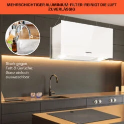 Kronleuchter L Inselabzugshaube 60cm Abluft: 590m³/h LED Touch Glas Weiß 14 Kronleuchter L Inselabzugshaube 60cm Abluft: 590m³/h LED Touch Glas Weiß -Bestes Haushaltsgeräte Geschäft 10033107 de 0006 usp