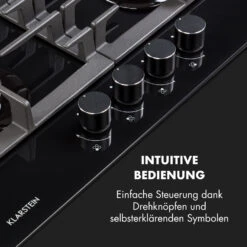 Ignito 4 Zonen Gaskochfeld 4-flammig Sabaf-Brenner Glaskeramik Schwarz -Bestes Haushaltsgeräte Geschäft 10033132 de 0004 logo