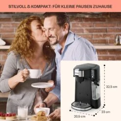 Baristomat 2-in-1-Heißgetränkeautomat Kaffee Tee Milchschaum -Bestes Haushaltsgeräte Geschäft 10033138 de 0005 usp