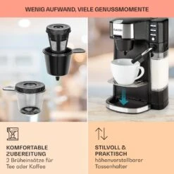 Baristomat 2-in-1-Heißgetränkeautomat Kaffee Tee Milchschaum -Bestes Haushaltsgeräte Geschäft 10033138 de 0006 usp