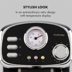 Espressionata Gusto Espressomaschine 1100W 15 Bar Druck Schwarz -Bestes Haushaltsgeräte Geschäft 10033209 yy 0003 logo Klarstein Espressionata Gusto Espressomaschine