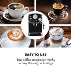 Espressionata Gusto Espressomaschine 1100W 15 Bar Druck Schwarz -Bestes Haushaltsgeräte Geschäft 10033209 yy 0004 logo Klarstein Espressionata Gusto Espressomaschine