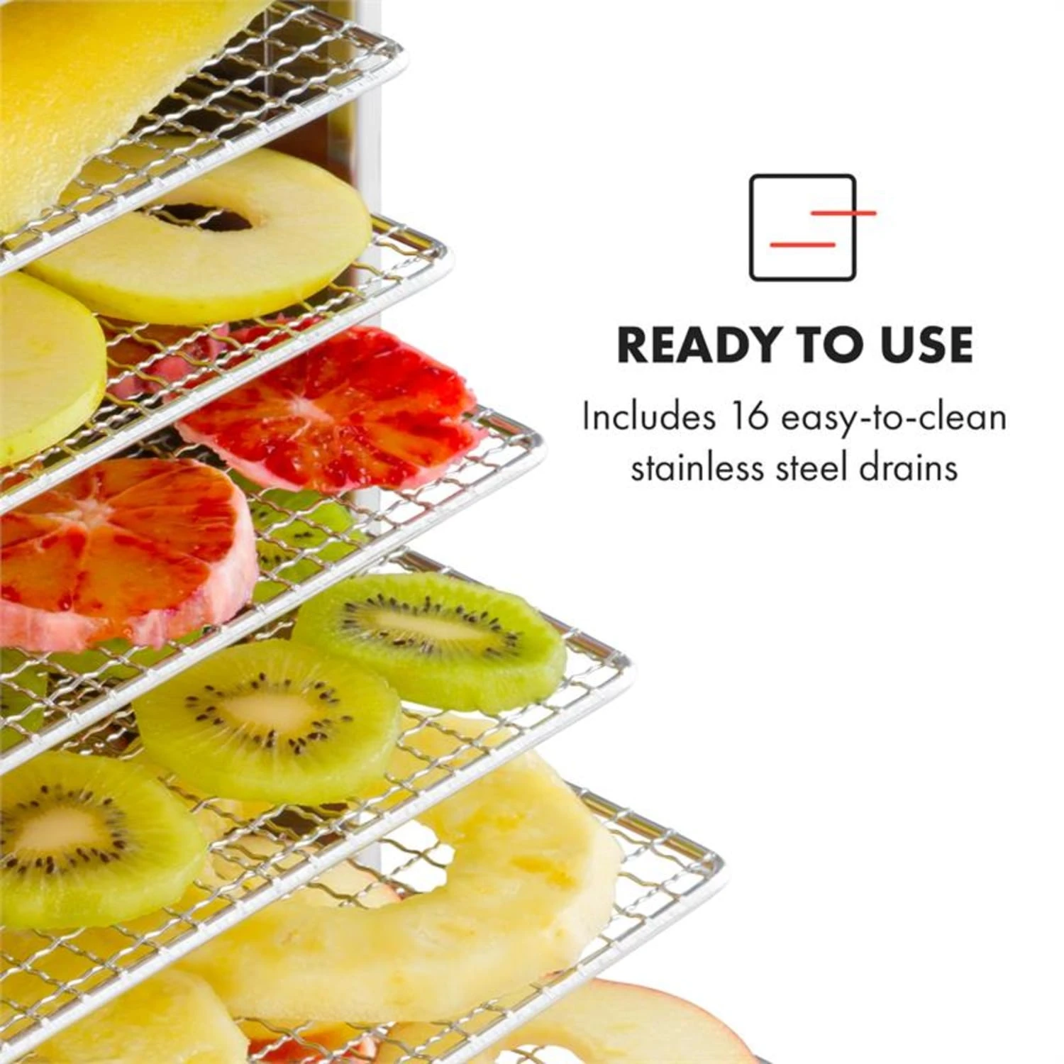 Master Jerky 16 Dörrautomat 1500W 40-90 °C 15h-Timer Edelstahl 3 Master Jerky 16 Dörrautomat 1500W 40-90 °C 15h-Timer Edelstahl – Bild 3