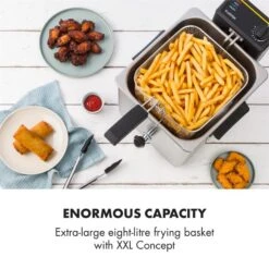 Family Fry Fritteuse 3000W Oil Drain Technology Edelstahl Silber -Bestes Haushaltsgeräte Geschäft 10033342 yy 0003 logo Klarstein Family Fry Fritteuse 3000W silber