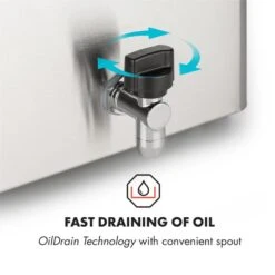 Family Fry Fritteuse 3000W Oil Drain Technology Edelstahl Silber -Bestes Haushaltsgeräte Geschäft 10033342 yy 0005 logo Klarstein Family Fry Fritteuse 3000W silber