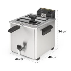 Family Fry Fritteuse 3000W Oil Drain Technology Edelstahl Silber -Bestes Haushaltsgeräte Geschäft 10033342 yy 0010 logo Klarstein Family Fry Fritteuse 3000W silber