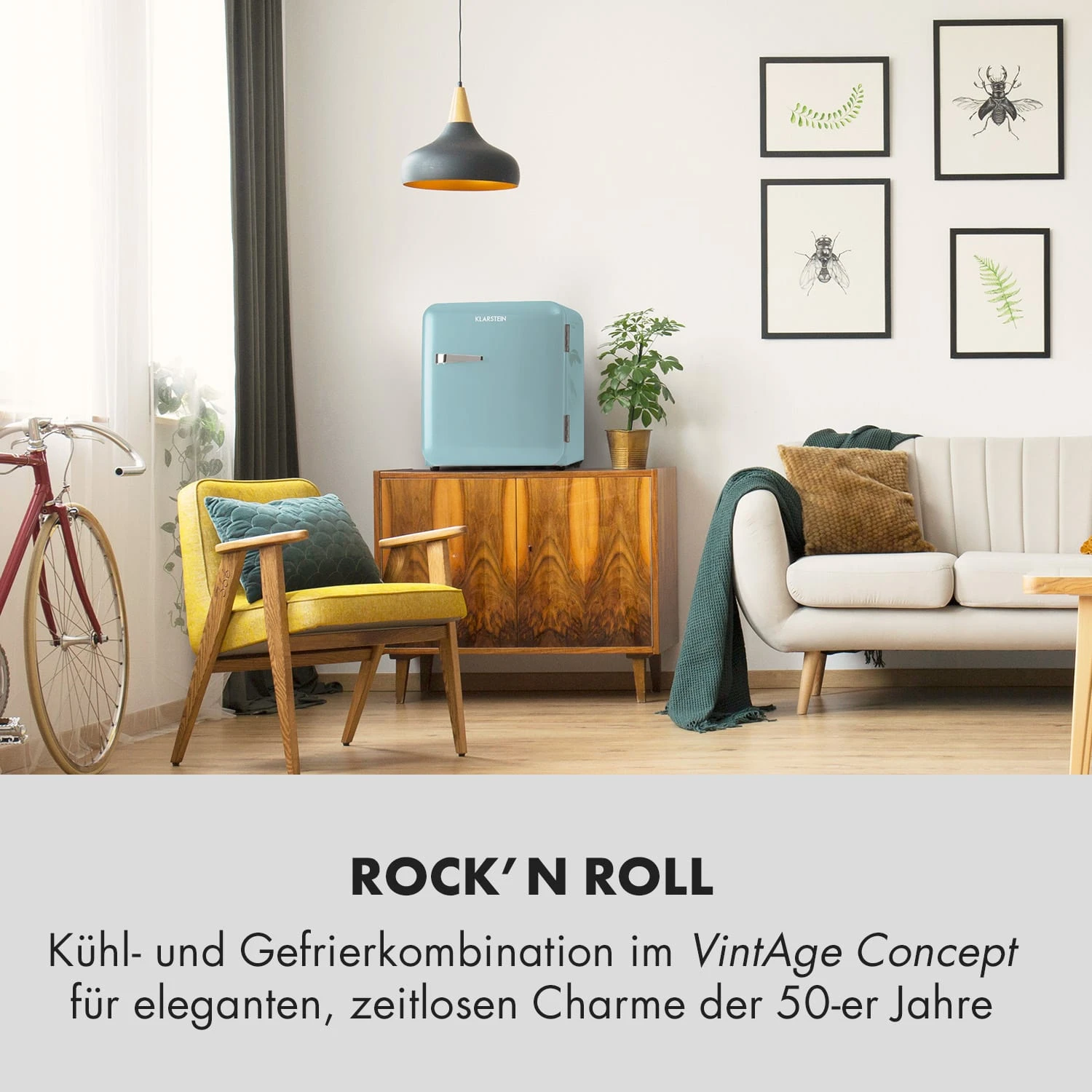 Audrey Mini Retro-Kühlschrank 48l 2 Ebenen 2 Audrey Mini Retro-Kühlschrank 48l 2 Ebenen – Bild 2