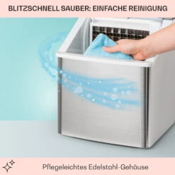 Clearcube Eiswürfelmaschine Klareis 13kg/24h Edelstahl Schwarz -Bestes Haushaltsgeräte Geschäft 10033350 de 0005 usp