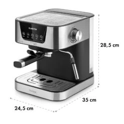 Arabica Espressomaschine 1050W 15 Bar 1,5l Touch-Bedienfeld Edelstahl 15 Arabica Espressomaschine 1050W 15 Bar 1,5l Touch-Bedienfeld Edelstahl -Bestes Haushaltsgeräte Geschäft 10033729 yy 0011 dimensions