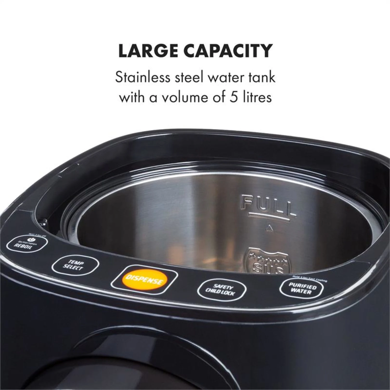 Hot Spring Plus Heißwasserspender 5l Edelstahl-Wassertank 45-95 °C 5 Hot Spring Plus Heißwasserspender 5l Edelstahl-Wassertank 45-95 °C – Bild 5