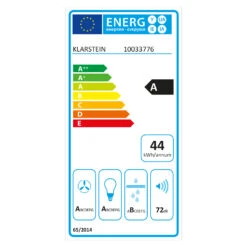 Colette Dunstabzugshaube 90cm 600m³/h EEK A Edelstahl Silber -Bestes Haushaltsgeräte Geschäft 10033776 energy label