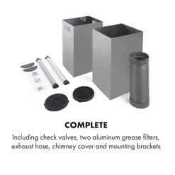 Colette Dunstabzugshaube 90cm 600m³/h EEK A Edelstahl Silber -Bestes Haushaltsgeräte Geschäft 10033776 yy 0010 logo Klarstein Colette Dunstabzugshaube 90 cm silber